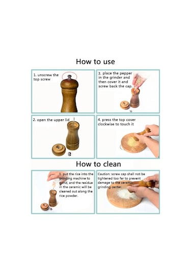 Cbtx Klasik Ahşap Baharat Değirmeni