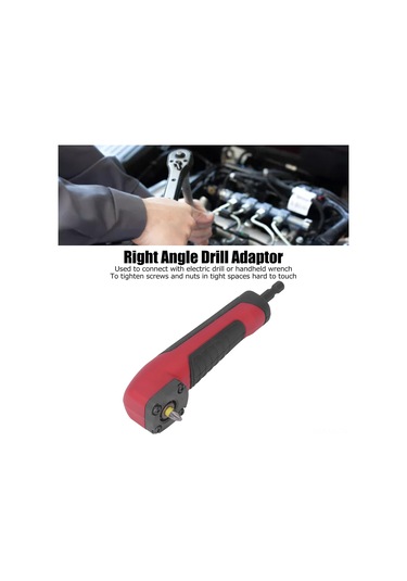 Vkemall 1/4 İnç Köşe Adaptörü, Manyetik Tutucu Ve Ergonomik Kollü, Dar Mekanlarda Somun/vidalı Torna, S2 Çelik Ve Abs Malzeme