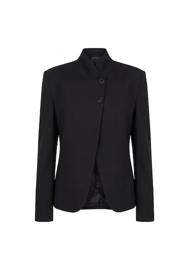 Nauvè Dik Yaka Düğmeli Blazer Ceket Siyah
