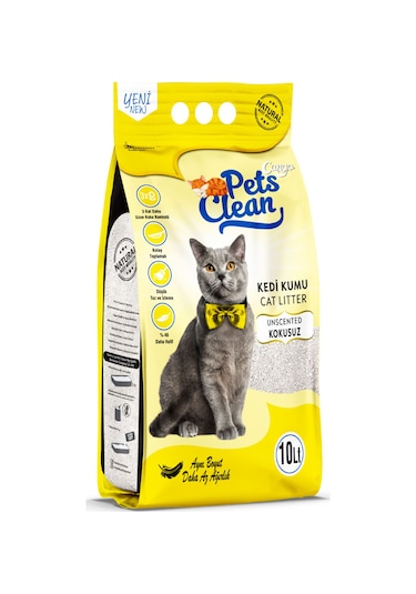 Pets Clean Kedi Kumu Natural Kokusuz 10lt
