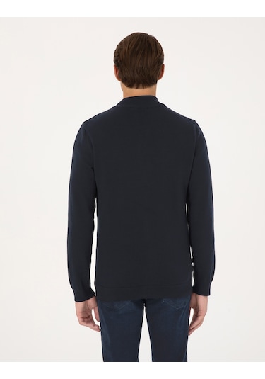 Pierre Cardin Erkek Lacivert Hırka Triko 50317409-vr033 Lacivert