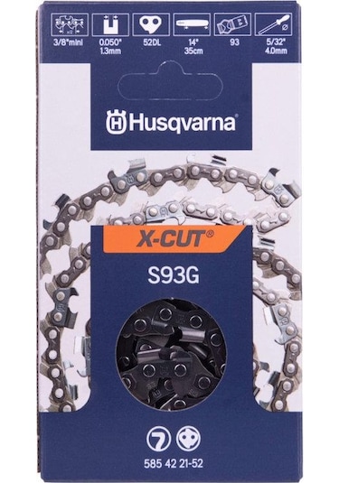 Husqvarna 91-28.5 Diş Zincir 1.3Mm Yeni S93G İsveç Üretimi