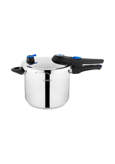 Schafer Gusto 2 Li Düdüklü Tencere Seti 5 + 7 L 4 Parça Inox Siyah
