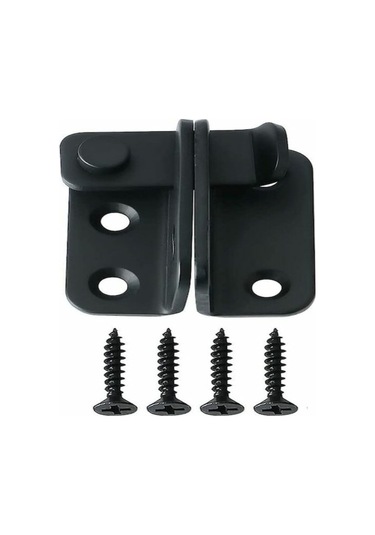 Suofeng Küçük Sol Açılır Siyah Paslanmaz Çelik Kapı Şamandıra Kilitli Kanca Ve 4 Vidalı Güvenlik Takımı