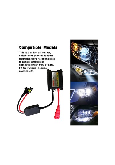 Padalink 12v 55w Araba Xenon Far Ballastı - H1/h3/h4/h7/h11/h13 Uyumlu, Su Geçirmez, Hızlı Başlangıç, Yüksek Parlaklık, Araç Farı Stabilizatörü