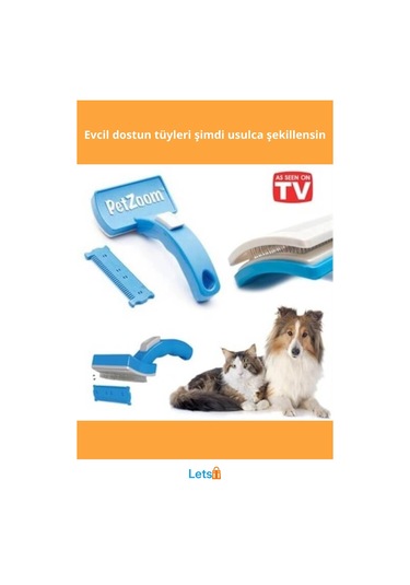 Kedi Ve Köpekler İçin 2'li Tarak Ve Tüy Kesme Aleti Seti