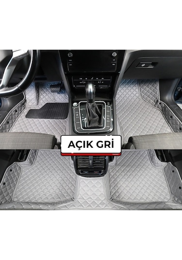 Hyundaı Accent Era 2006-2012 Açık Gri 8d Diamond Premium Havuzlu Deri Oto Paspas