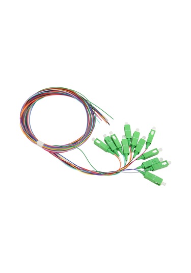 Fosenze 1.5 Metre 12 Iplikli Sc/apc Tek Modlu Fiber Optik Pigtail, Renk Kodlu Seramik Enstrüman, Fiber Optik Ağ Ve İletişim Sistemleri İçin熔接用