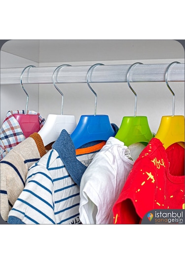 Çocuk Elbise Mont Askısı.Sarı Renk-10 Adet