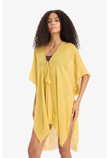 Defacto Regular Fit Pamuklu Kimono-fall İn Love Z0696az25spyl278 Sarı