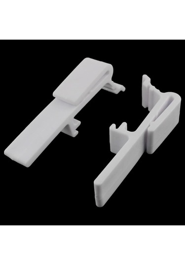 Tongxida Dikey Panjur Klipsi Destek Seti - 8 Adet Plastik Beyaz Askısı, 8 Cm Uzunluk