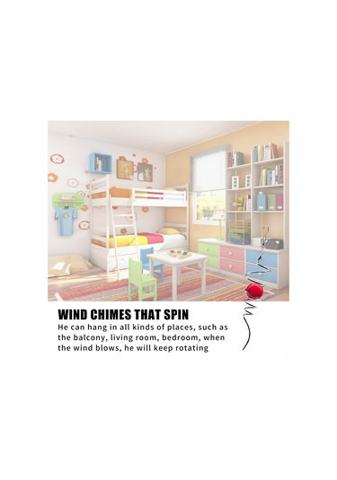 Tenfowee Paslanmaz Çelik Ve Kristal Küreli Dekoratif Rüzgar Çanı Asılı Aksesuar - Kırmızı