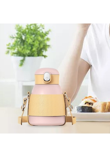 Suntek Spor Yetişkin Çocuklar Pembe Için Saman 480ml Ile Vakum