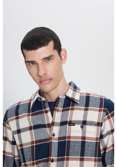 Lee Regular Fit Normal Kesim Pamuk Mavi Mevsimlik Gömlek L66N5805617 Mavi