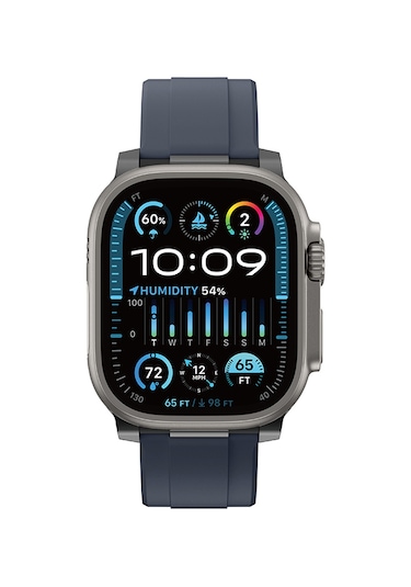 Apple Watch Ultra 1-2-3 49mm Kordon Titan Chrono Magnetik Silikon Kordon