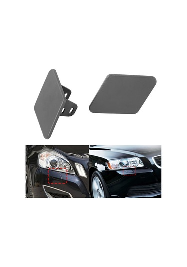 Geeroyoo Bmw 3 Serisi E90 2005-2009 Ön Tampon Far Yıkama Kapakları - Mat Siyah Dayanıklı Plastik Koruyucu Kapaçık Çifti
