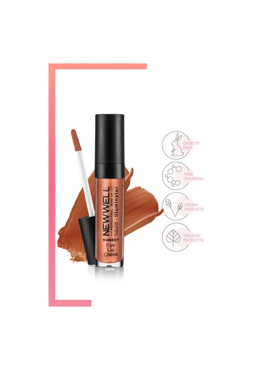 New Well Liquid Illuminator 3 İn 1 Aydınlatıcı Allık 6 ML Sunset