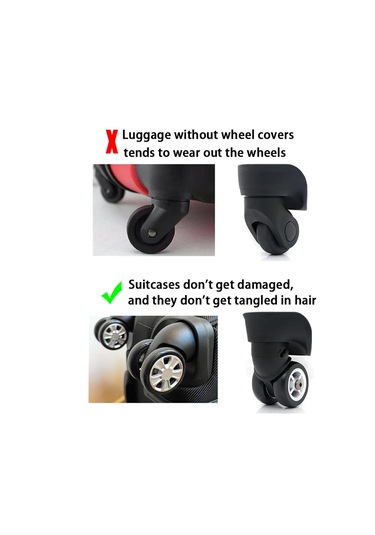 Homyl 8 Parça Bagaj Bavul Tekerlek Kapağı Ağır Açık-gri Açık Gri