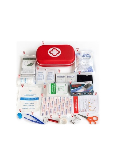 Novahub 43'ü 1 Arada Ev Açık Hava Kurtarma Kiti, Mavi Ev Acil Durum Malzemeleri Kutusu