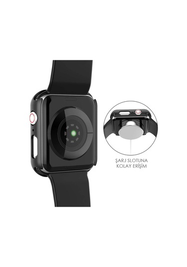 Microsonic iOS Uyumlu Watch Se 40Mm Kılıf Matte Slim Siyah