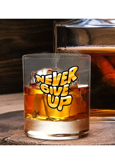 Bk Gift Dtf Motto Tasarımlı Viski Kadehi-4, Arkadaşa Hediye, Sevgiliye Hediye Kobitmeyencom30372 Bk Gift