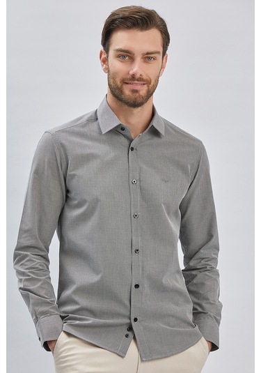 Siyah Uzun Kollu Bez Ayağı Sert Yaka Cepsiz Pamuklu Klasik Slim Fit Dar Kesim Gömlek 1004240230 Siyah Siyah Uzun Kollu Bez Ayağı Sert Yaka Cepsiz Pamuklu Klasik Slim Fit Dar Kesim Gömlek 1004240230 Siyah