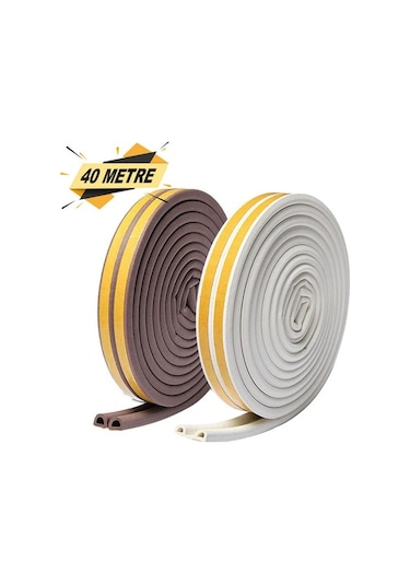 Kapı Pencere Bandı Fitili Yapışkanlı Soğuk Izolasyon 20X2=40 Mt