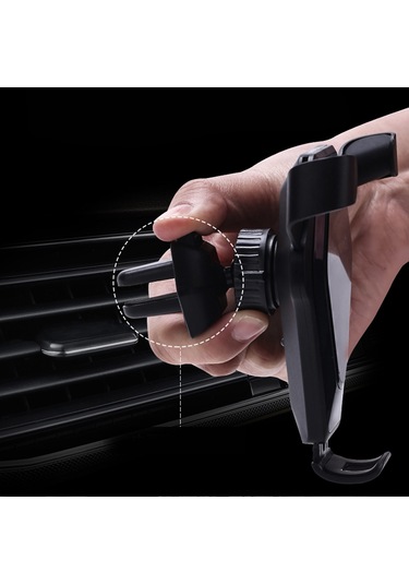 Shineyee Hızlı Qi Şarj Cihazı - Araç Ve Ev Kullanımı İçin Üçlü Tabanlı Kablosuz Şarj Aparatı, Gri Diğer