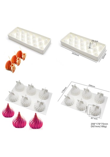 Suntek Çikolatalı Mum Kurabiye Dıy Silikon Kalıp Tava Tepsi