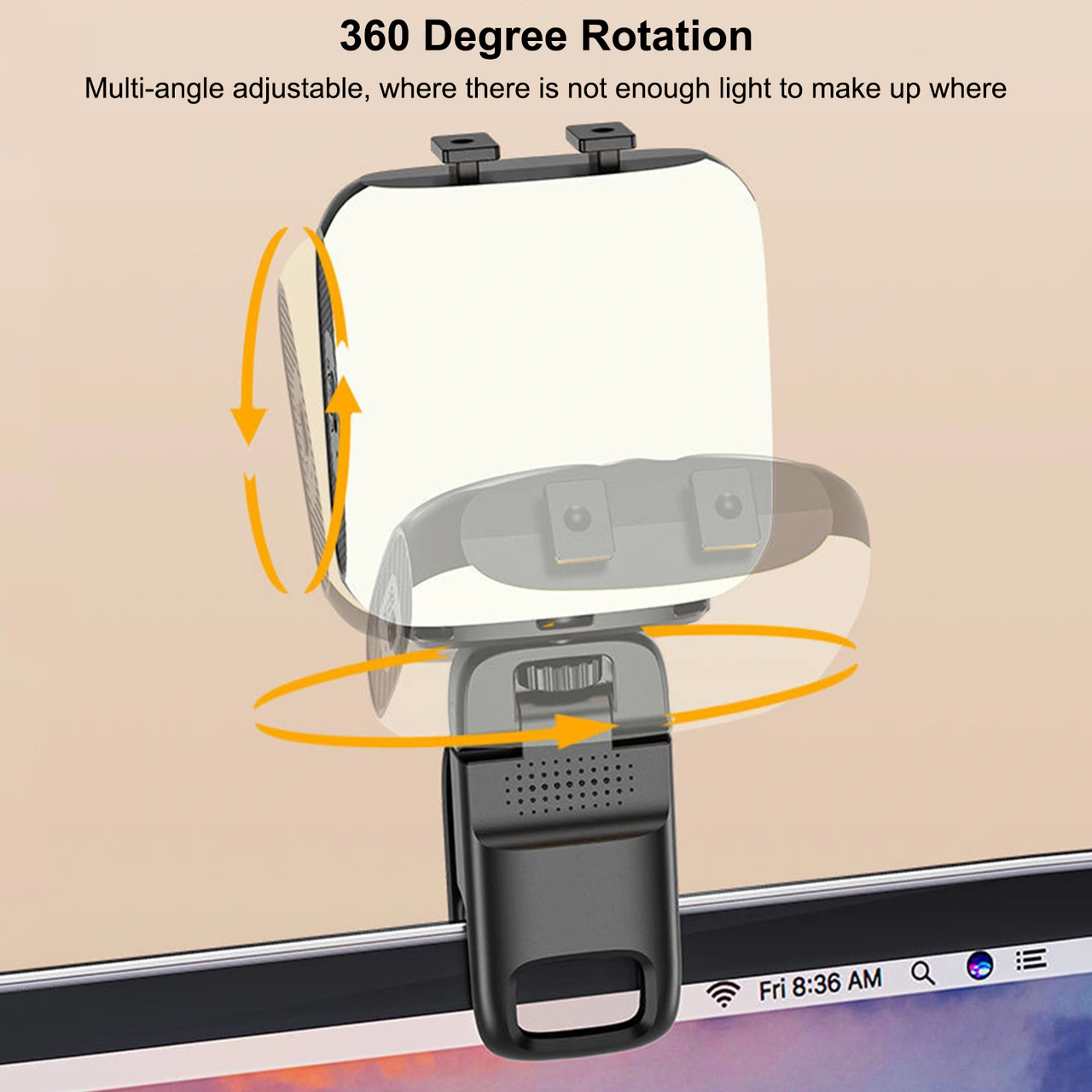 Folinda D1 Usb Şarjlı Klemeli Flaş Işığı - 200 Mah, Üç Renk Tonu, Cep Telefonu Fotoğrafçılığı Ve Canlı Yayın Işığı - Siyah