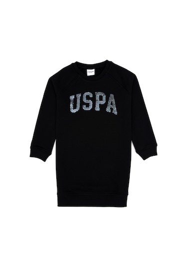 U.s. Polo Assn. Kız Çocuk Siyah Elbise Örme 50314313-vr046 Siyah