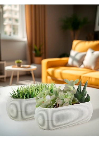 Tiko Home Çiçek Saksısı, Sukulent Saksısı 2'li Set, 1,3 Cm 175359585