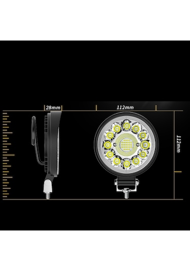 Off Road 33 Led 99 Watt Yuvarlak Sis Farı Projektör Çalışma Lamba