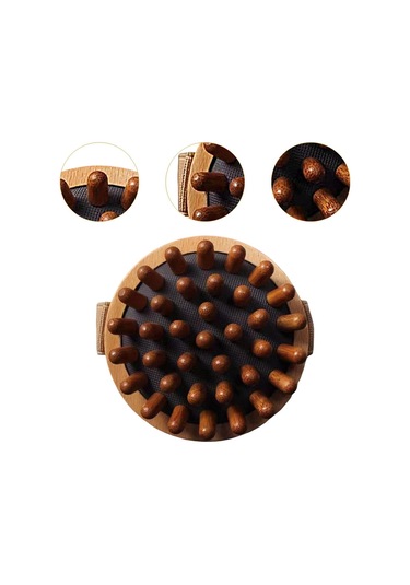 Homyl Kol Bel Bacak Için Ahşap Masaj Sırt Kas Taşınabilir Kahverengi