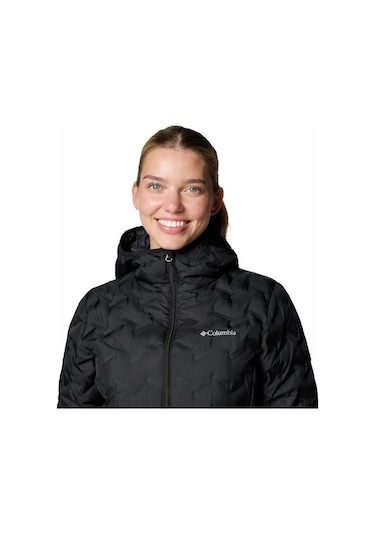 Columbia Wk2769 Delta Rıdge Iı Down Hooded Jacket Kadın Siyah Mont Siyah Siyah