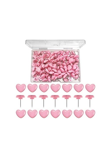 Mufunye 100 Adet Pembe 0.47 İnç Uçlu Pushpin - Yumuşak Tahta Duvar Panosu İçin Fotoğraf Kartpostal Harita Sabitleyici Ofis Ve Ev Dekorasyon Çivi