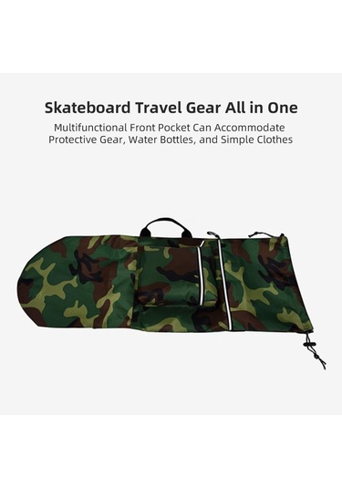 Dış Mekan Sporları, Kaykay Ekipman Aksesuarları İçin Ayarlanabilir Kayışlar Ve Birden Fazla Cepli Yansıtıcı Kaykay Sırt Çantası