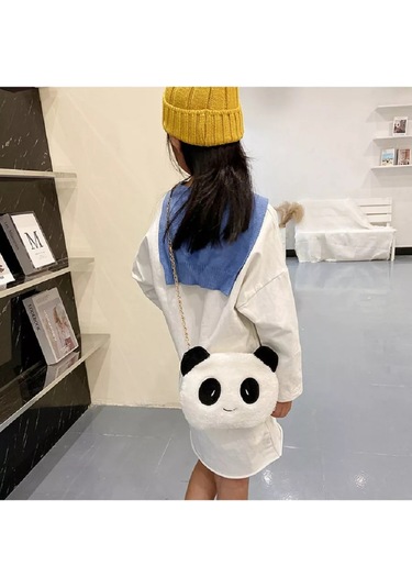 Zonder Stauber Çocuklar İçin Peluş Pandalı Çanta 155514545 Beyaz