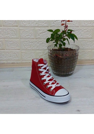 Fiyra 555 Kırmızı Uzun Unisex Sneaker Keten Spor Ayakkabı 001