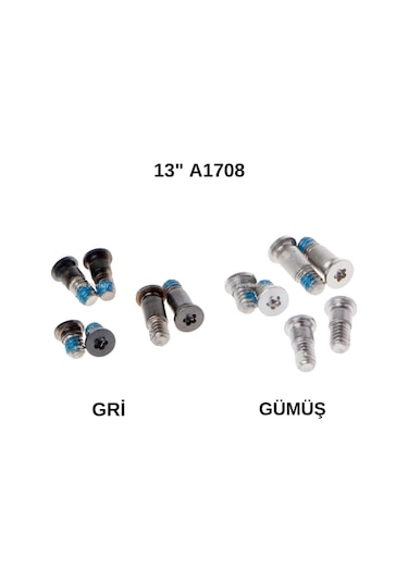 Apple Uyumlu MacBook Pro 13inç A1708 İle Kapak Vidaları Screw Touchbarsız Model