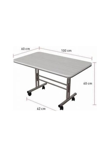 3A Mobilya Tekerlekli Orta Sehpa Masa 60 x 100 CM