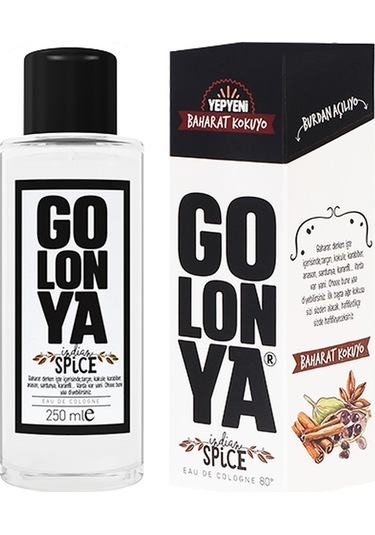 Golonya Baharat Kokulu Cam Şişe Kolonya 250 ML