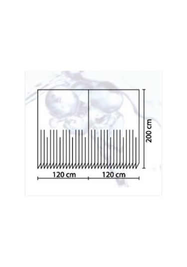 Zethome Jackline Banyo Duş Perdesi 0010 Gri Çift Kanat 2X120X200 Çok Renkli