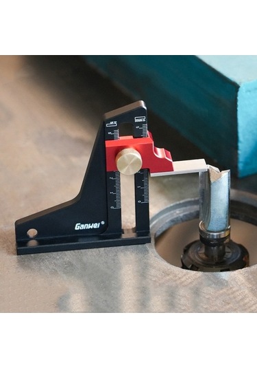 Pazly Ganwei Ağaç İşleme 0-50mm Yükseklik Ölçer Alüminyum Ayarlanabilir Tablesaw Derinlik Ölçme Aracı Siyah Diğer