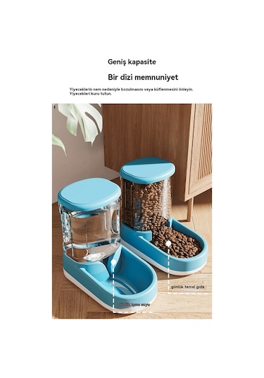 Pet Su Sebili Kedi Otomatik Çiftçi-mavi