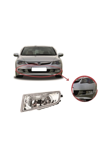 Honda Civic Fd6 Sağ-sol Ön Sis Lambası Ampullü Takım 2007-2009