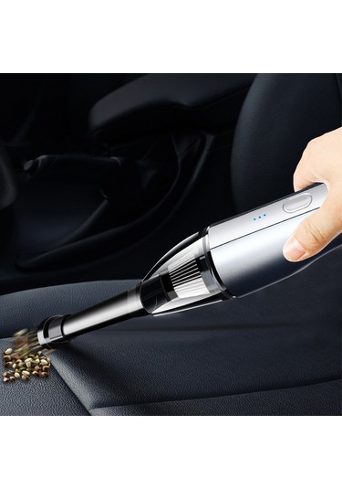 Geeroyoo Gümüş 120w El Tipi Süpürge, 6000pa Güçlü Emme, Usb Şarjlı/motorlu, Ev/araba/ofis İçin Taşınabilir, Pet Tüyü Ve Kırıntıları Temizler