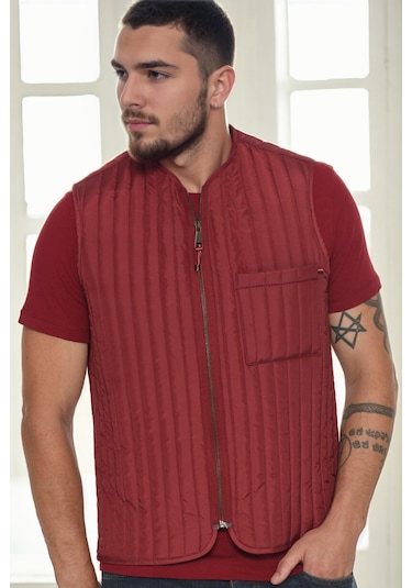 Y9611 Dewberry Erkek Yelek-bordo Bordo