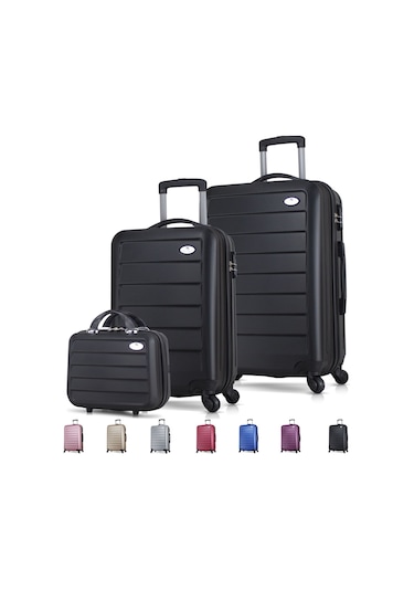 My Valice Ruby Abs 3'Lü Valiz Seti (Makyaj + Kabin + Orta Boy)