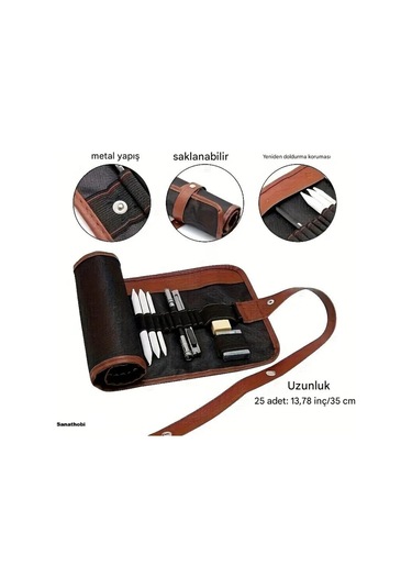 Kara Kalem Çizim Seti, Eskiz Kalem Seti, Dereceli Kalem Set, Kömür Kalem, Kalemlikli-25 Parça